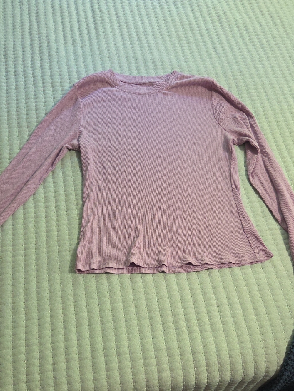 dip Lavender Ribbed Long Sleeve Tee